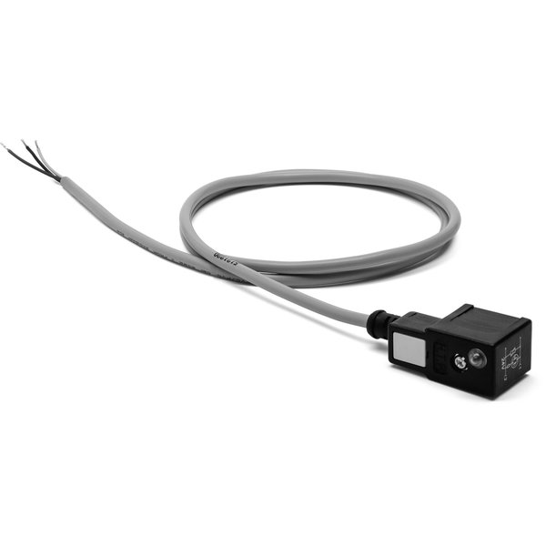 Camozzi Din Connector With Led And 3 Meter Cable 122-571-3